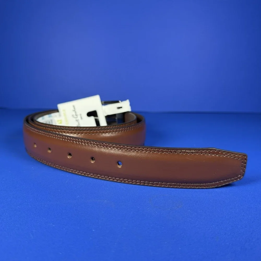 Robert‎ Graham BAROLO REVERSIBLE BELT Tan/Brown Leather Size 42 $98 New